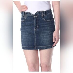 Free People We The Free Blue Denim Mini Skirt Size 28